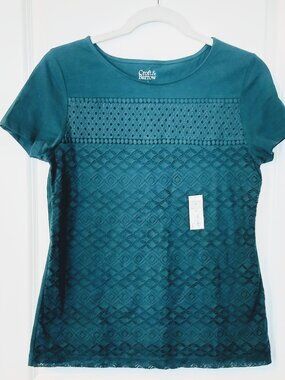 NWT Croft & Barrow Teal Shirt Size XS